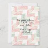 Red Tartan Daughter First Christmas  Notitiekaartje (Achterkant)