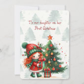 Red Tartan Daughter First Christmas Notitiekaartje (Voorkant)