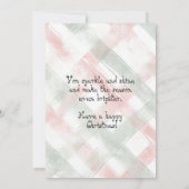 Red Tartan Daughter First Christmas  Notitiekaartje (Achterkant)