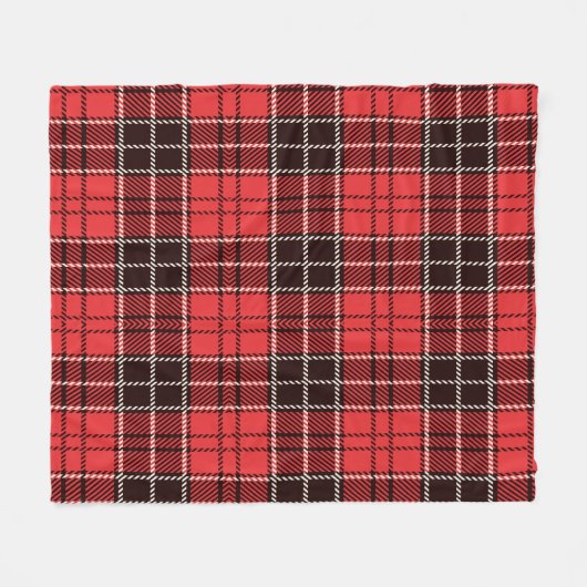 Red Tartan Fleece Deken (Voorkant (Horizontaal))