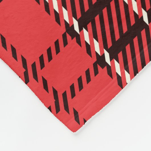 Red Tartan Fleece Deken (Hoek)