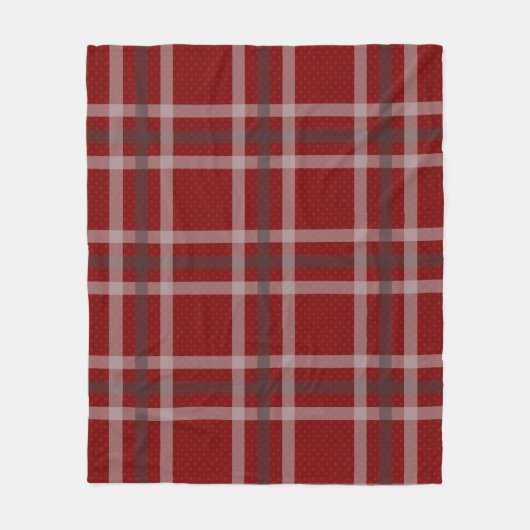 Red Tartan Gecontroleerde traditionele Schotse spe Fleece Deken (Voorkant)