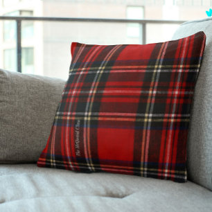 Red Tartan Gepersonaliseerd Kussen