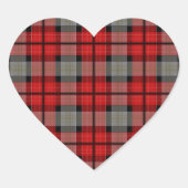 Red Tartan Hart Sticker (Voorkant)