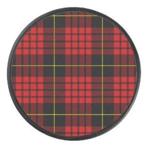 Red Tartan Hockey Puck