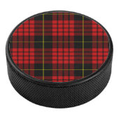 Red Tartan Hockey Puck (3/4)