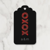 Red Tartan Kerstmis Bedankt Cadeaulabels (Achterkant)