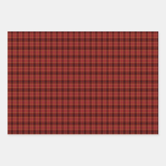 Red Tartan Kerstmis Inpakpapier Vel (Voorkant 2)