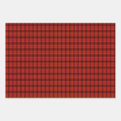 Red Tartan Kerstmis Inpakpapier Vel (Voorkant)