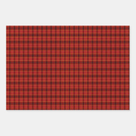 Red Tartan Kerstmis Inpakpapier Vel