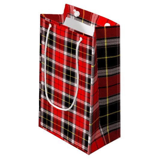 Red Tartan Klein Cadeauzakje (Voorkant Gekanteld)