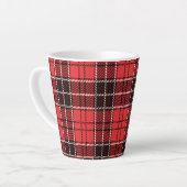 Red Tartan Latte Mok (Linkerhoek)