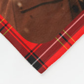 Red Tartan Love Couples Foto collage Fleece Deken (Hoek)