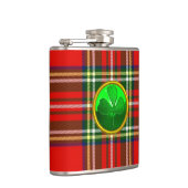 RED TARTAN MET GREEN SHAMROCK HEUPFLES (Rechts)