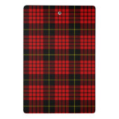 Red Tartan Mini Clipboard Klembord (Achterkant)