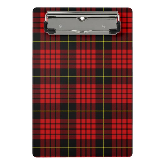 Red Tartan Mini Clipboard Klembord (Voorkant)