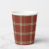 Red Tartan Paper Cups Papieren Bekers (Rechts)