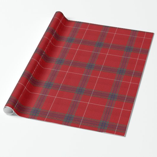 Red Tartan Patroon ID589 Cadeaupapier (Uitgerold)