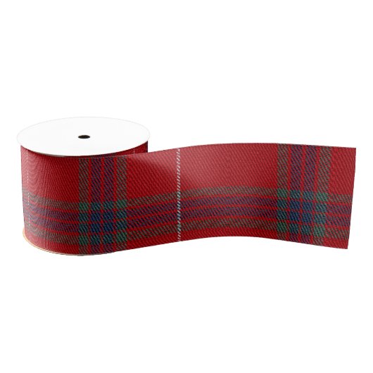 Red Tartan Patroon ID589 Grosgrain Lint (Spoel)