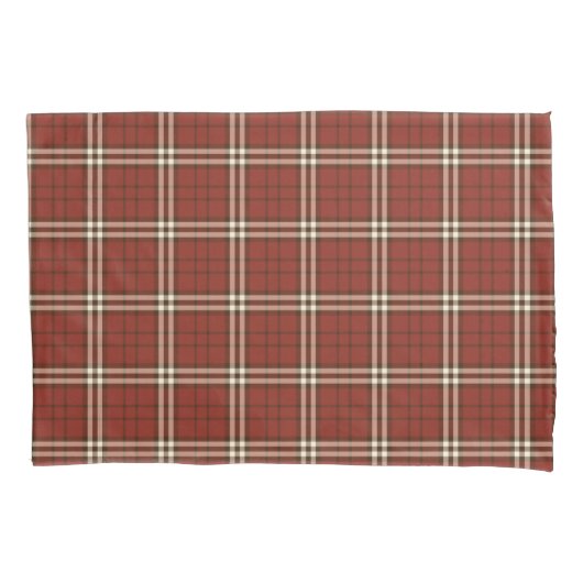 Red Tartan Pillow Hoesje Kussensloop (Voorkant)