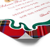 Red Tartan Plaid Christmas Bear Advice for Baby Poster (Hoek)