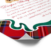 Red Tartan Plaid Christmas Bear Diaper Thoughts Poster (Hoek)