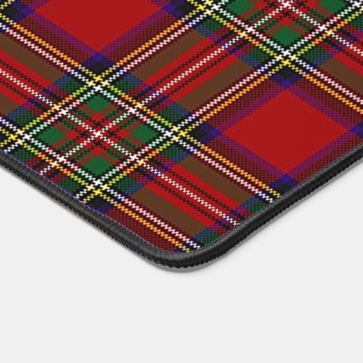 Red Tartan Plaid Design Desk Mat (Hoek)