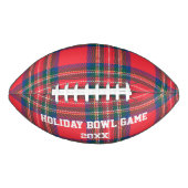 Red Tartan Plaid Holiday Football Game Souvenir (Voorkant)