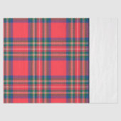 Red Tartan Plaid Kerstvakantie Feestelijke Preppy Tissuepapier (Voorkant)