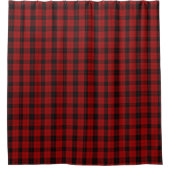 Red Tartan Plaid Scottish Kilt Douchegordijn (Voorkant)