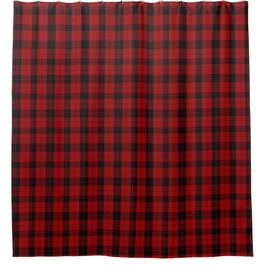 Red Tartan Plaid Scottish Kilt Douchegordijn (Voorkant)