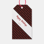 Red Tartan Prettige feestdagen Cadeaulabel (Achterkant)