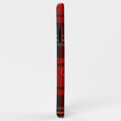 Red Tartan Pset Checkered Scotland Monogram Name Case-Mate iPhone Case (Achterkant/rechts)