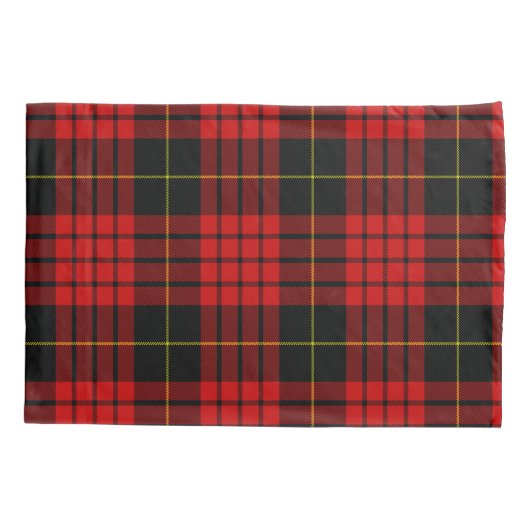 Red Tartan Pset Country Kerstmis Kussensloop (Achterkant)