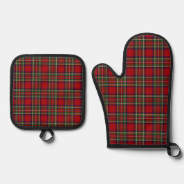 Red Tartan Pset Design Ovenwant & Pannenlap Set