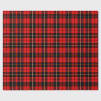 Red Tartan Pset Gift Wrapping Paper Cadeaupapier