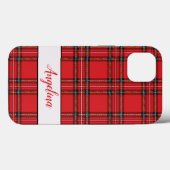 Red Tartan Pset Patroon Case-Mate iPhone Case (Achterkant (horizontaal))