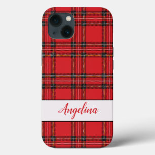 Red Tartan Pset Patroon Case-Mate iPhone Case