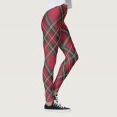 Red Tartan Pset Pattern Schots erfgoed Leggings (Rechts)
