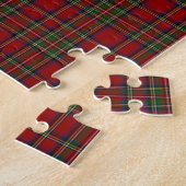 Red Tartan Puzzle Legpuzzel (Zijkant)