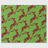 Red Tartan render Scottish Kerstmis Cadeaupapier (Vlak)