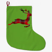 Red Tartan render Scottish Kerstmis Grote Kerstsok (Voorkant)