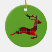 Red Tartan render Scottish Kerstmis Keramisch Ornament (Voorkant)