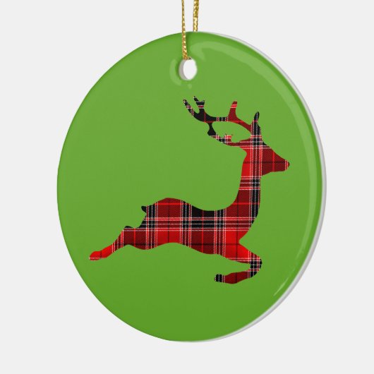 Red Tartan render Scottish Kerstmis Keramisch Ornament (Links)