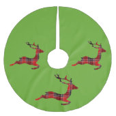 Red Tartan render Scottish Kerstmis Kerstboom Rok (Voorkant)