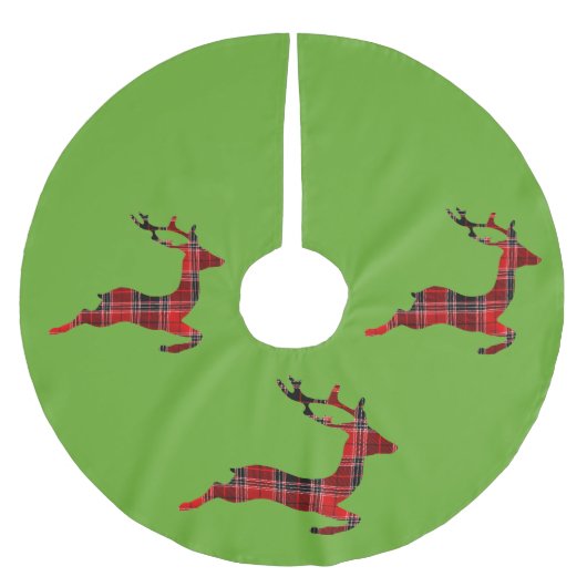 Red Tartan render Scottish Kerstmis Kerstboom Rok (Voorkant)
