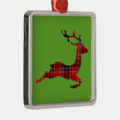 Red Tartan render Scottish Kerstmis Metalen Ornament (Rechts)