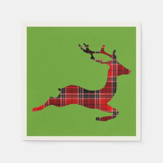 Red Tartan render Scottish Kerstmis Servet (Voorkant)