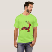 Red Tartan render Scottish Kerstmis T-shirt (Voorkant volledig)