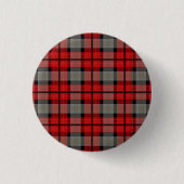 Red Tartan Ronde Button 3,2 Cm (Voorkant)